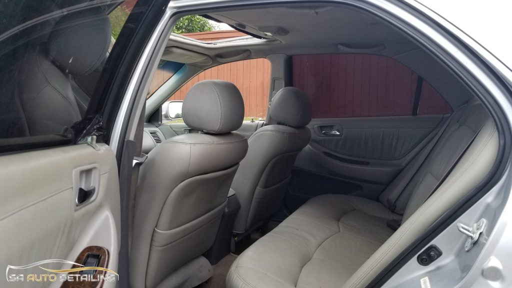Back Seat of Grey Honda Accord