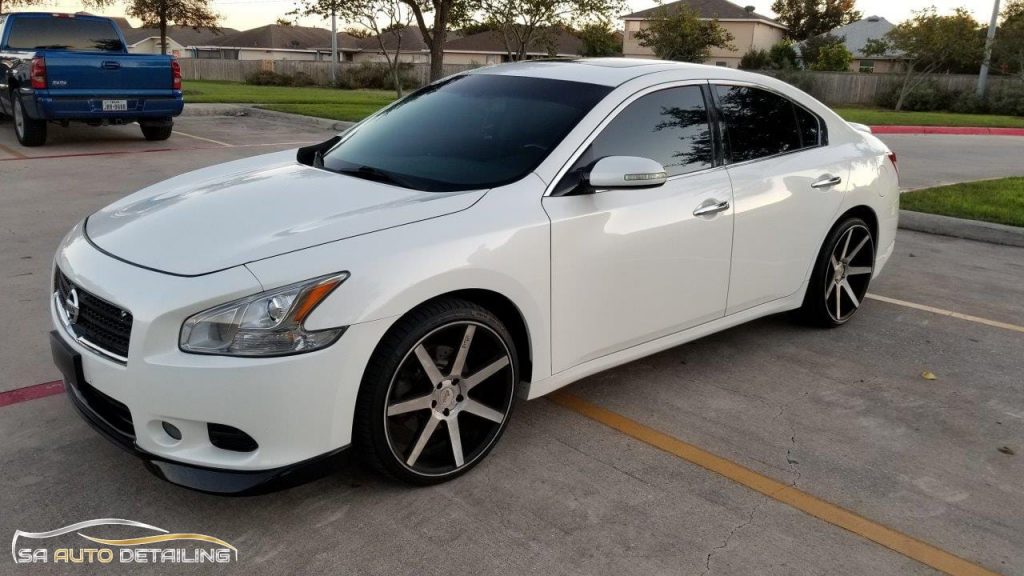 Perfectly Cleaned White Nissan Maxima Car