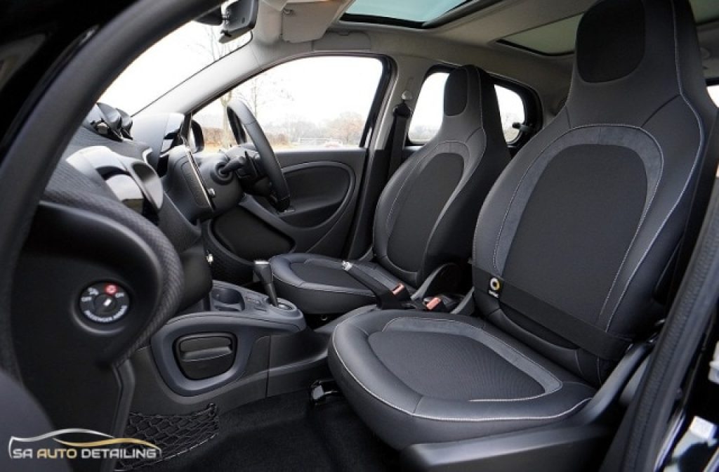 A Clean Black Cloth interior with scotchgard protectant applied